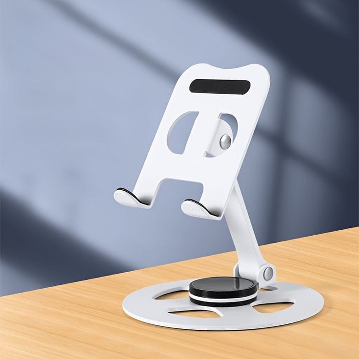 360° Rotating Mobile Holder, Foldable Desk Phone Stand