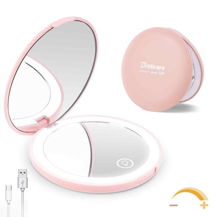 Smart Makeup Mirror with LED Touch, Adjustable Light & Modern Design