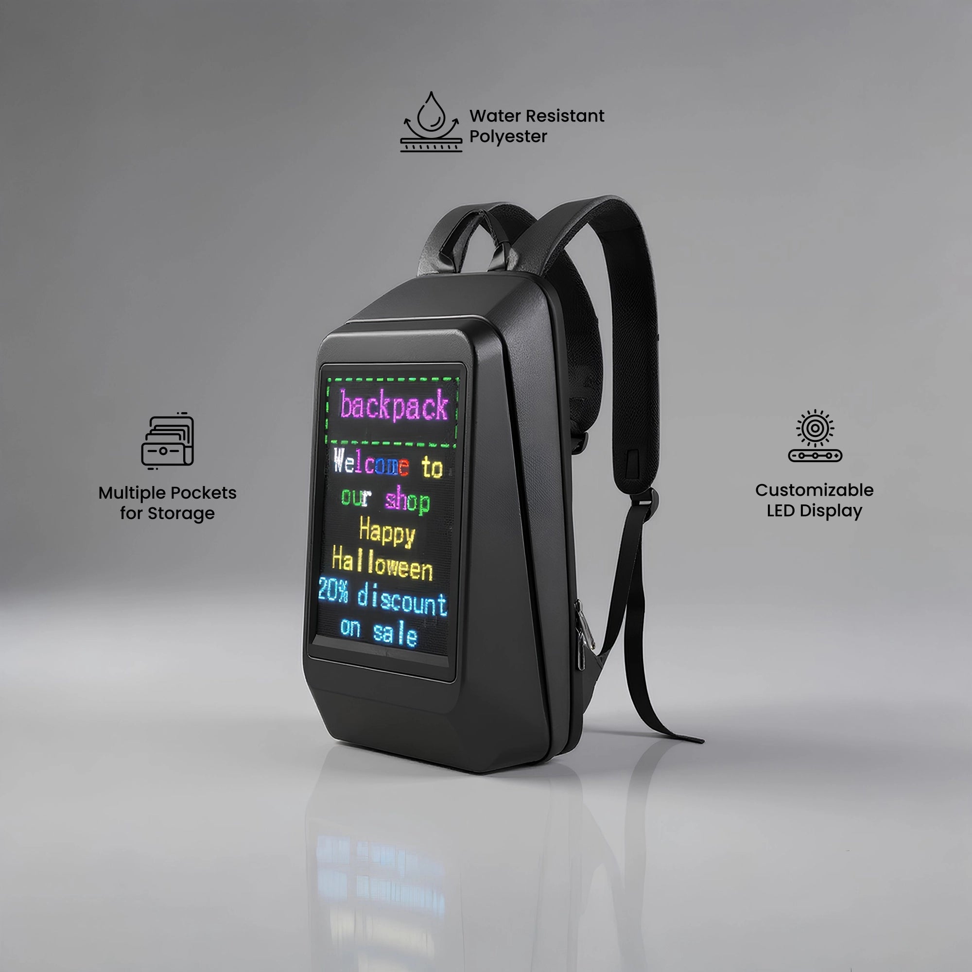 Portable LED Backpack Smart Display Bag for Daily Use UAE