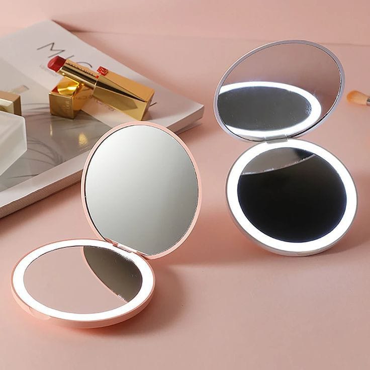 Smart Makeup Mirror with LED Touch, Adjustable Light & Modern Design