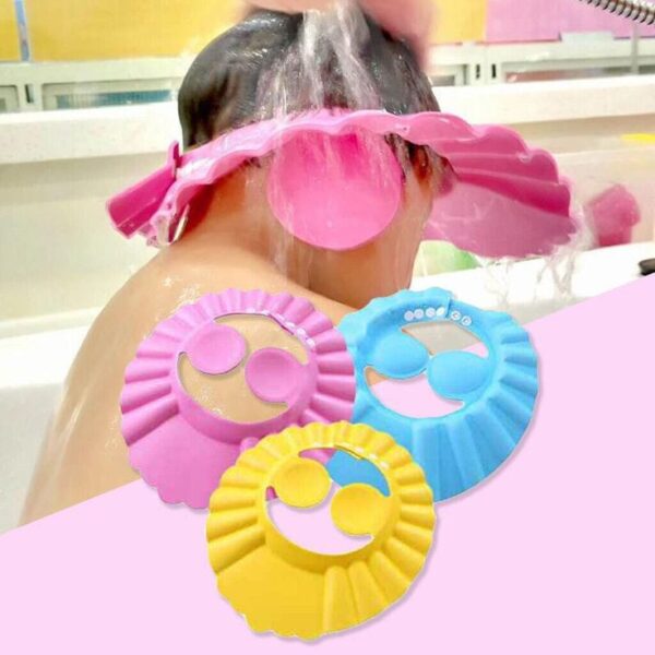 Baby Shower Cap – Soft Silicone Protection for Stress-Free Bath Time - Image 2