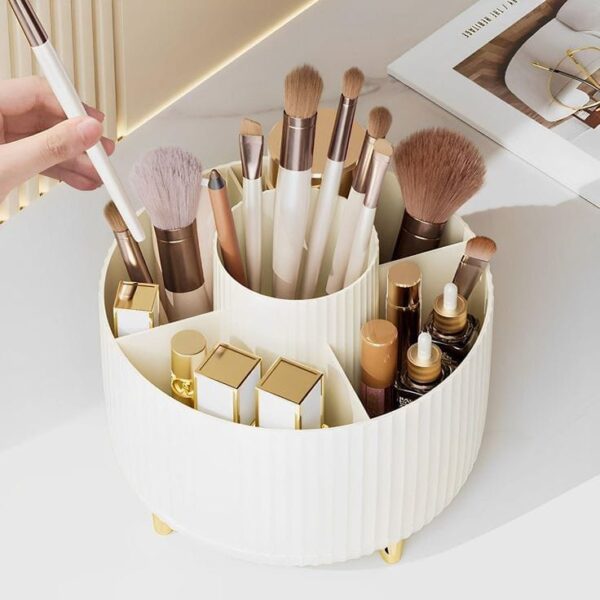 Rotating Makeup Brush Organizer with 12 Brush Slots - Image 2
