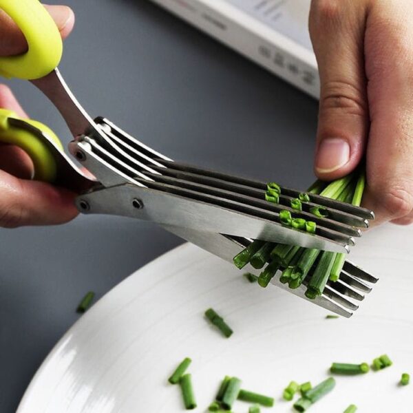 5 Layers Scallion Scissors for Easy Herb Cutting - Image 4