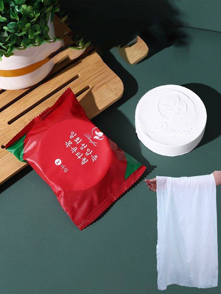 Compact & Hygienic Disposable Towel Tablets for On-the-Go Freshness