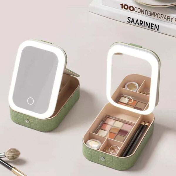 LED Cosmetic Storage Box with Adjustable LED Light - Image 4